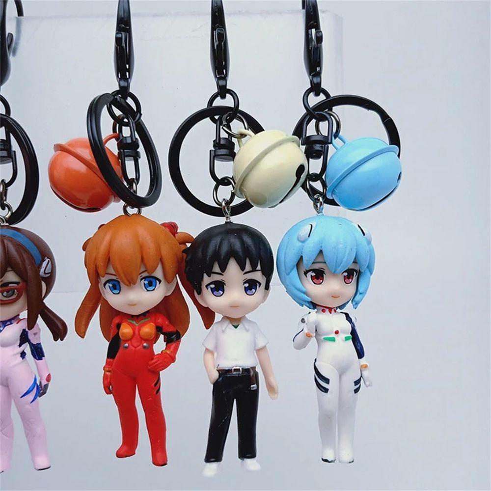 Set 5 Móc Khóa Mô Hình Búp Bê Ayanami Rei Ayanami Dễ Thương Giá Đỡ