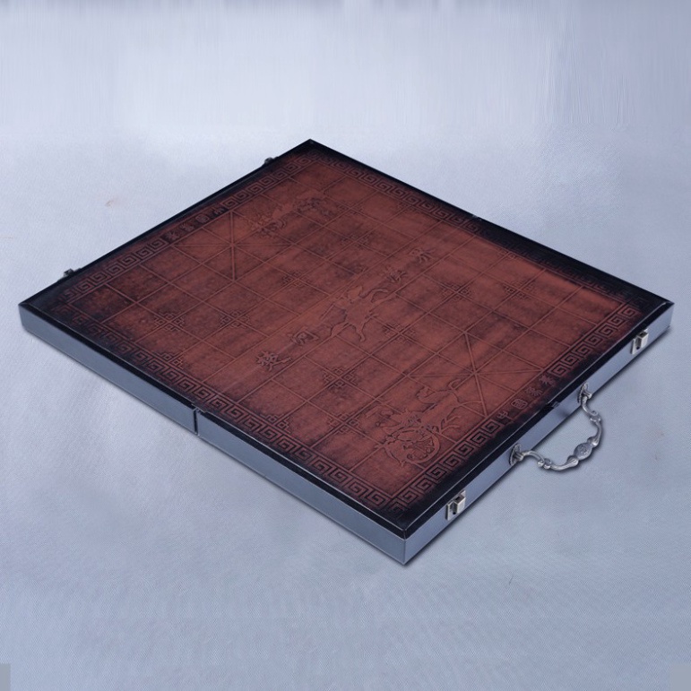 ((MIỄN SHIP)) Cờ Tướng 4.8cm Gỗ Mun Kèm Bàn Cờ Gỗ Gụ Bằng Da Cao Cấp Dành Tặng SẾP