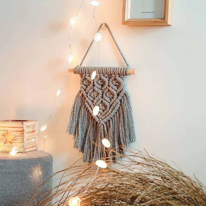 Macrame mini treo tường trang trí nhà cửa nhiều mẫu
