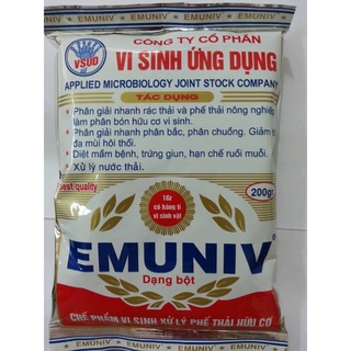 Chế phẩm vi sinh em emuniv dùng ủ phân cá, ủ rác thải hữu cơ vi sinh, ủ phân đậu tương,chuyển hóa phân bón, ủ bánh dầu