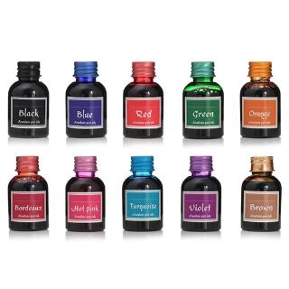 T07 10Pcs 30ml Colorful Fountain Pen Ink Refilling Inks Stationery School Supplies