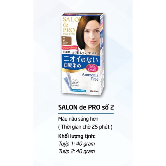 Thuốc nhuộm tóc phủ bạc Nhật Bản Salon de Pro