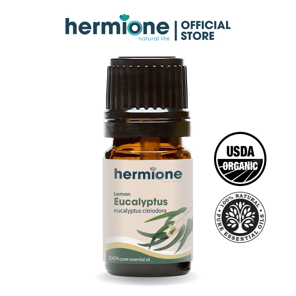 Tinh Dầu Bạch Đàn Chanh Lemon Eucalyptus Hermione Natural Life, 100% Thiên Nhiên Nguyên Chất, Xông Thơm Phòng