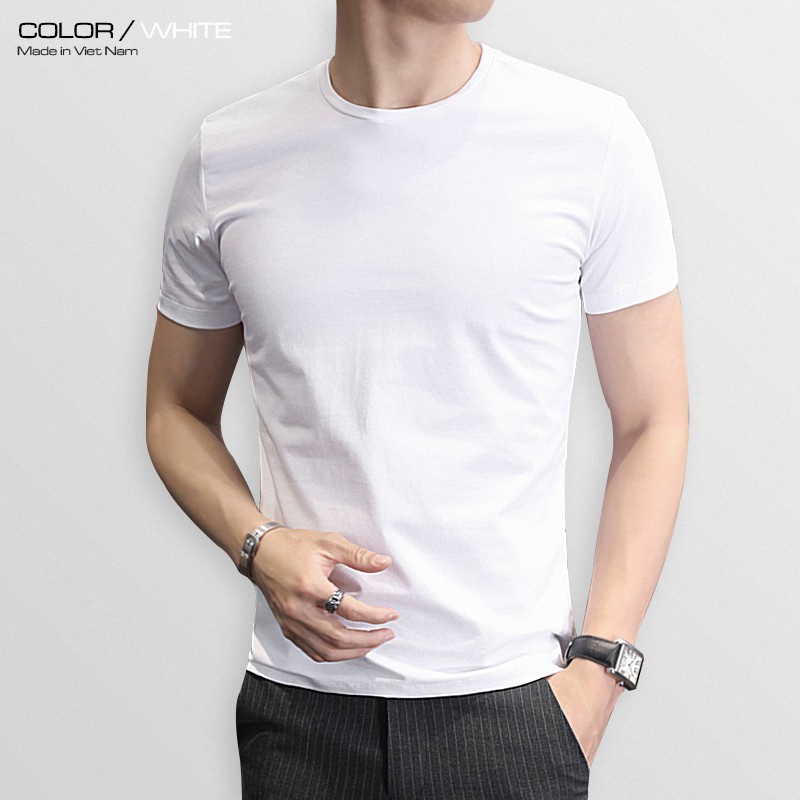 Áo thun nam UNIFUN Áo nam ngắn tay mã TT4 co giãn vải cotton tập gym dáng trơn bó tay lỡ đẹp mùa hè phong cách