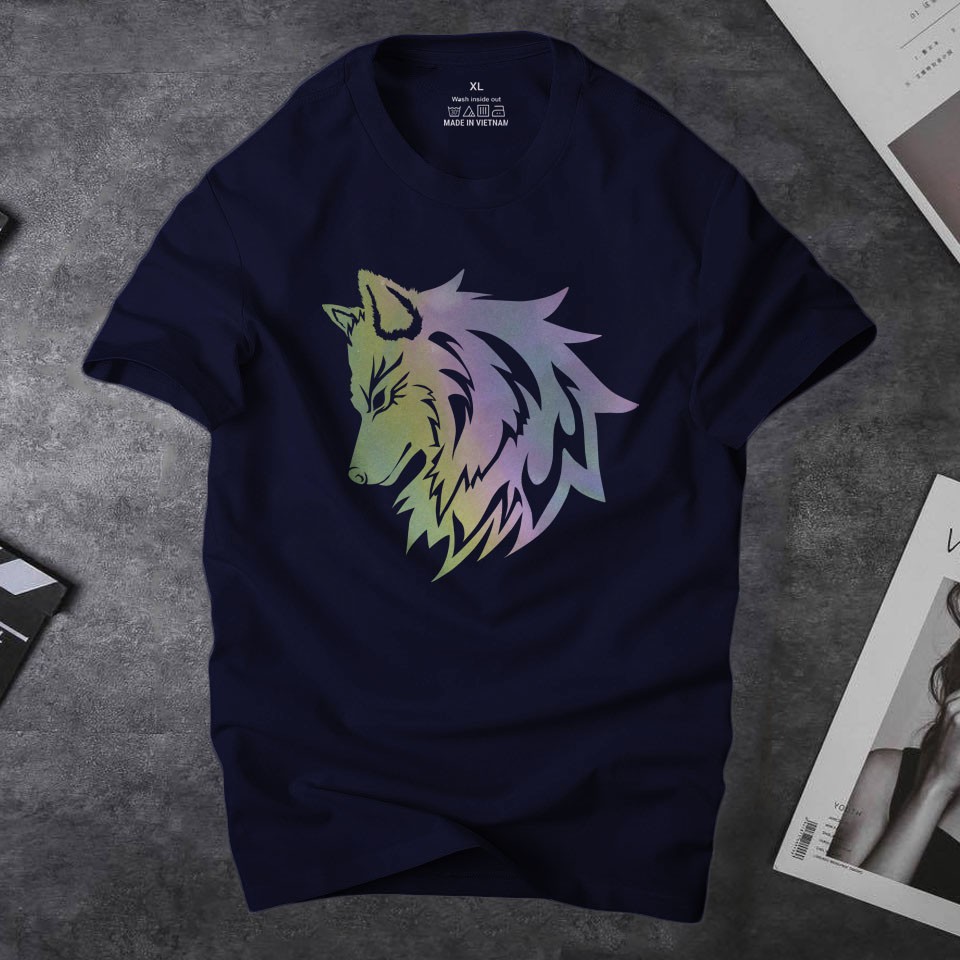 Áo thun nam the wolf g2 phản quang 7 màu cá tính ,áo nam big size vải cotton 4 chiều cao cấp thoáng mát | ursport