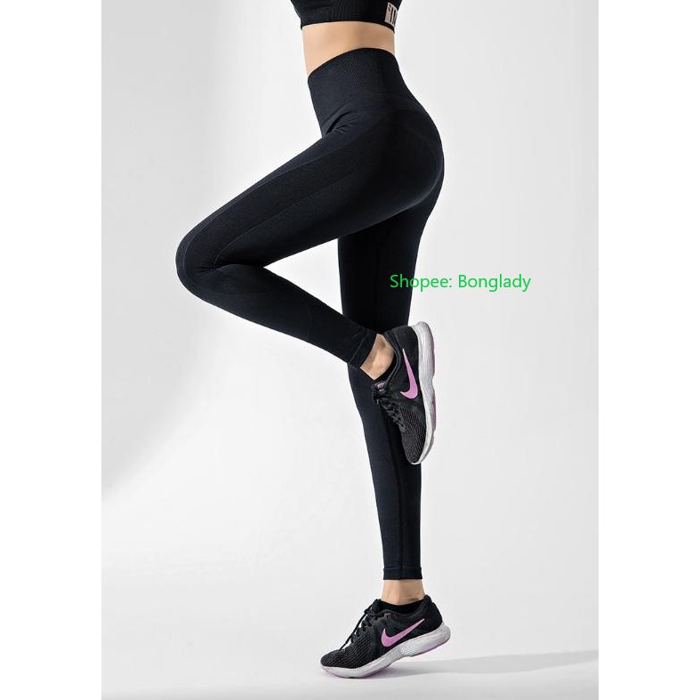 Quần legging tập GYM, YOGA, AEROBIC vải dệt kim, co giãn thoáng mát, mặc tôn dáng, nâng vòng 3, nâng môn