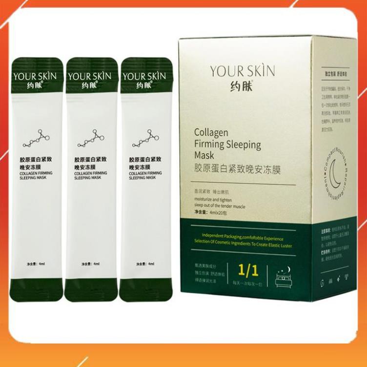 [Rẻ nhất] Một Hộp 20 Gói Mặt Nạ Ngủ Thạch Collagen Your Skin Nâng Cơ, Căng Bóng, Bổ Sung Collagen Gấp 5 Lần