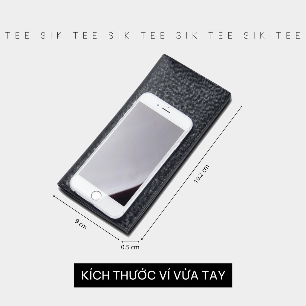 Ví dài nam nữ cầm tay TEE SIK bóp ví đựng tiền dài unisex đựng thẻ da PU cao cấp siêu mỏng nhẹ nhiều ngăn V05