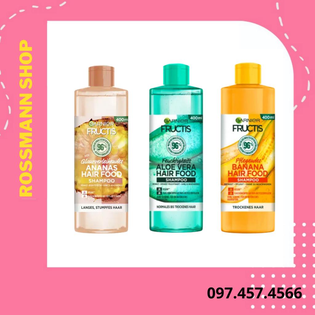 Dầu gội xả Garnier Fructis Hair Food 400ml Dưỡng Tóc Phục Hồi Tóc Hư Tổn-Nội Địa Đức
