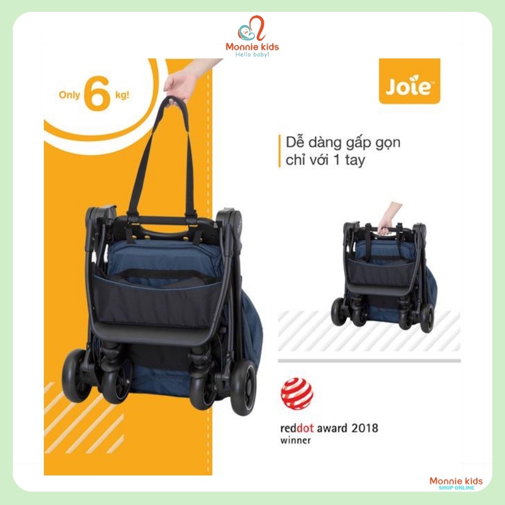 Xe đẩy gấp gọn cho bé Joie Pact, xe nôi du lịch đa năng cho trẻ - Monnie Kids
