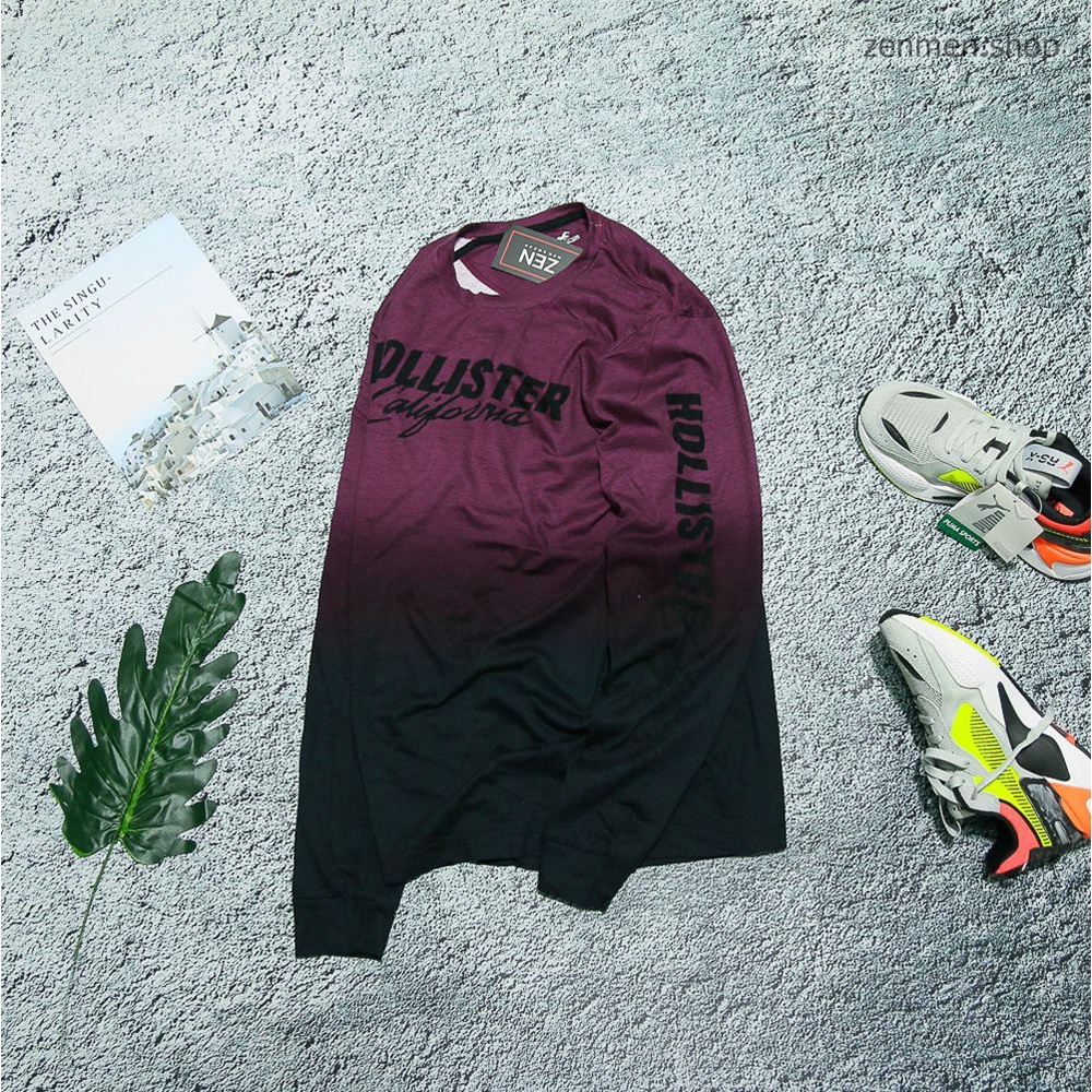 Áo Thun Tay Dài Nam Hollister Xuất Dư Xịn 100% Cotton