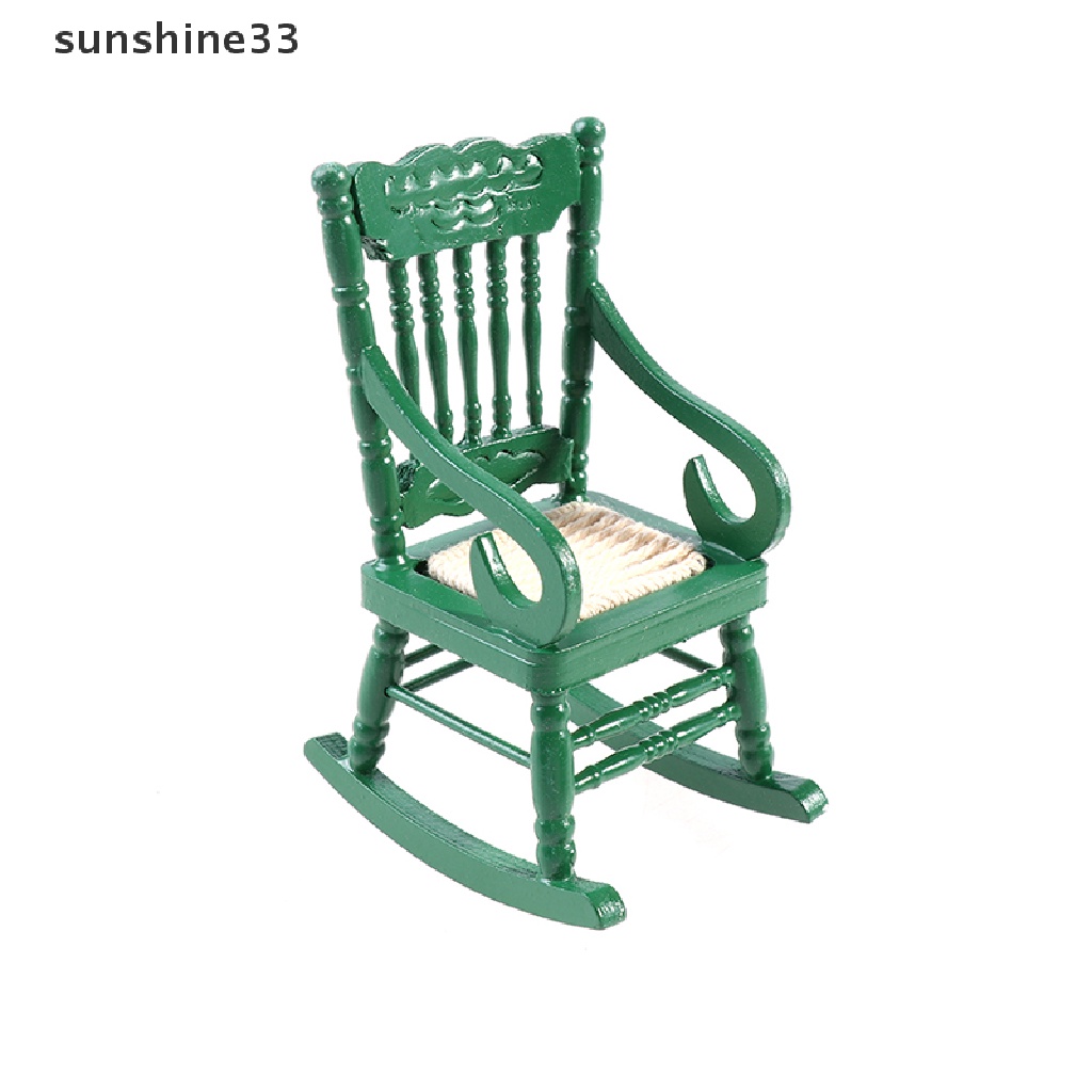 Mô Hình Ghế Gỗ Mini Tỉ Lệ 1 / 12 Trang Trí Nhà Búp Bê