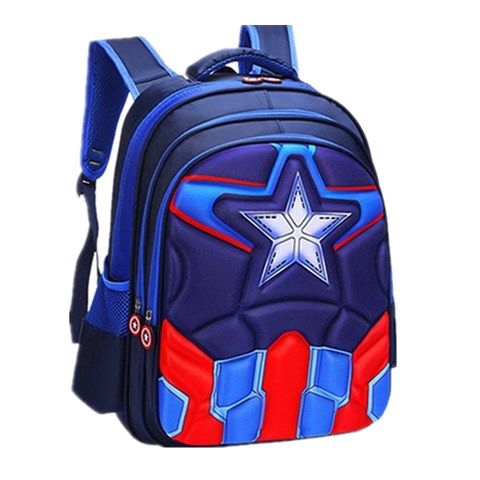 Ba Lô Đi Học Họa Tiết Captain America Cá Tính Dành Cho Bé