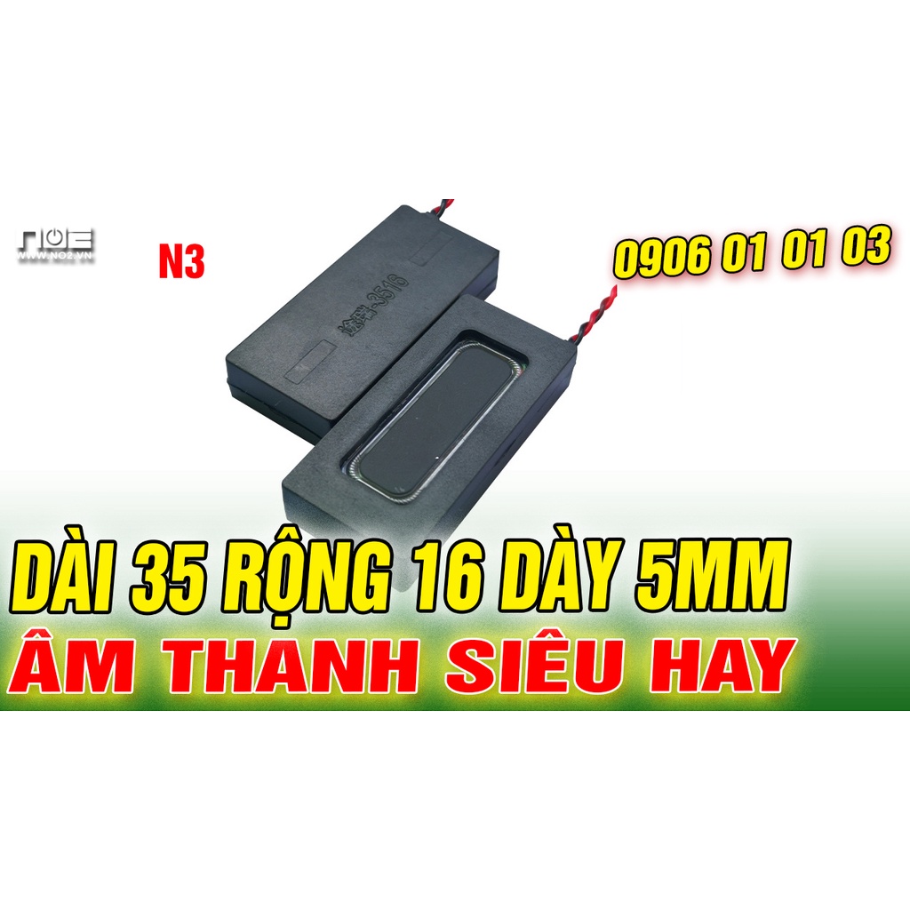 Loa độ laptop N3, hình chữ nhật DÀI 35 RỘNG 16 DÀY 5MM, ÂM THANH SIÊU HAY 8 ôm 3w - giá 1 chiếc
