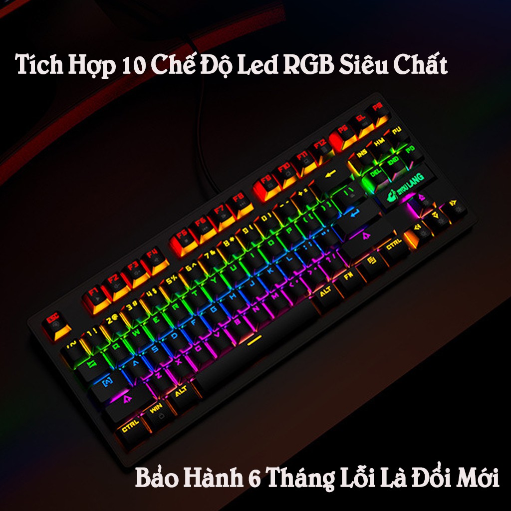 [ BÁN CHẠY ] Bàn Phím Cơ Gaming K400 Chống Nước, Tích Hợp Đèn Led Đồi 10 Chế Độ Nháy Bảo Hành 12 Tháng