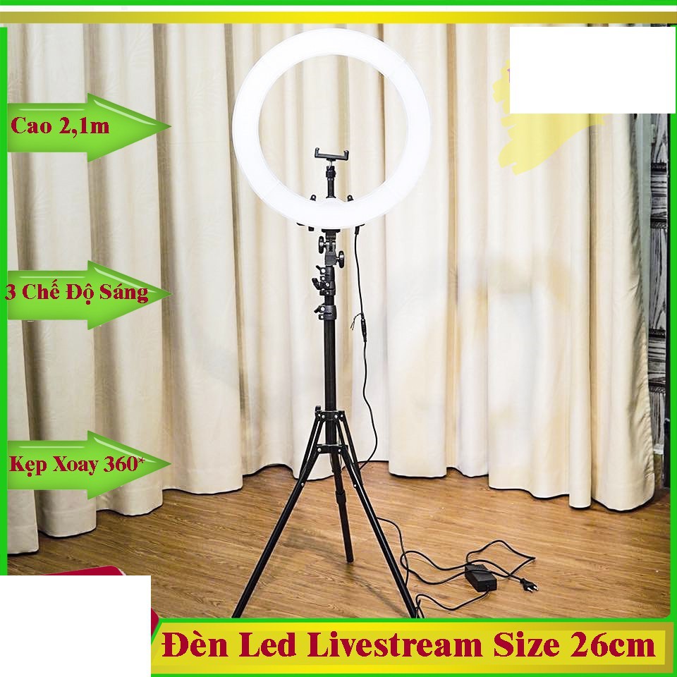 ĐÈN HỖ TRỢ BÁN HÀNG, LIVE STREAM, CHỤP HÌNH MAKE UP, CHỤP HÌNH SẢN PHẨM, BÁN HÀNG...3 CHẾ ĐỘ SÁNG SIZE 20-26-34-45-54cm