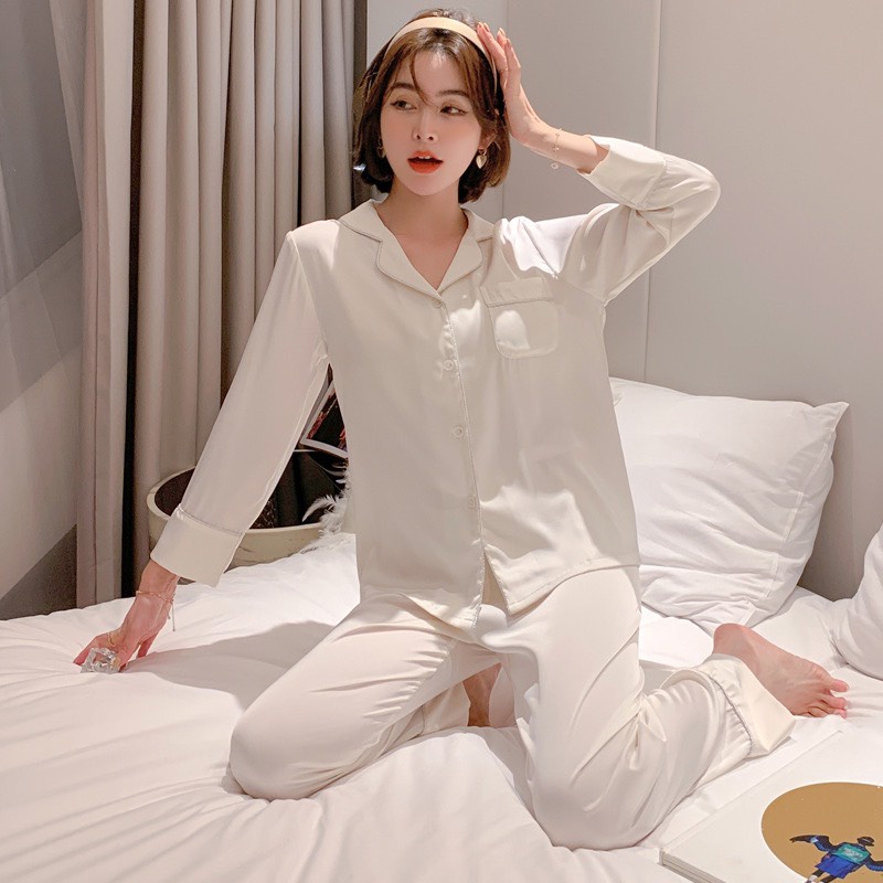 Pajamas Đồ Ngủ Mặc Nhà Lụa Mềm Mịn FreeSize AMANTA AMTPY013
