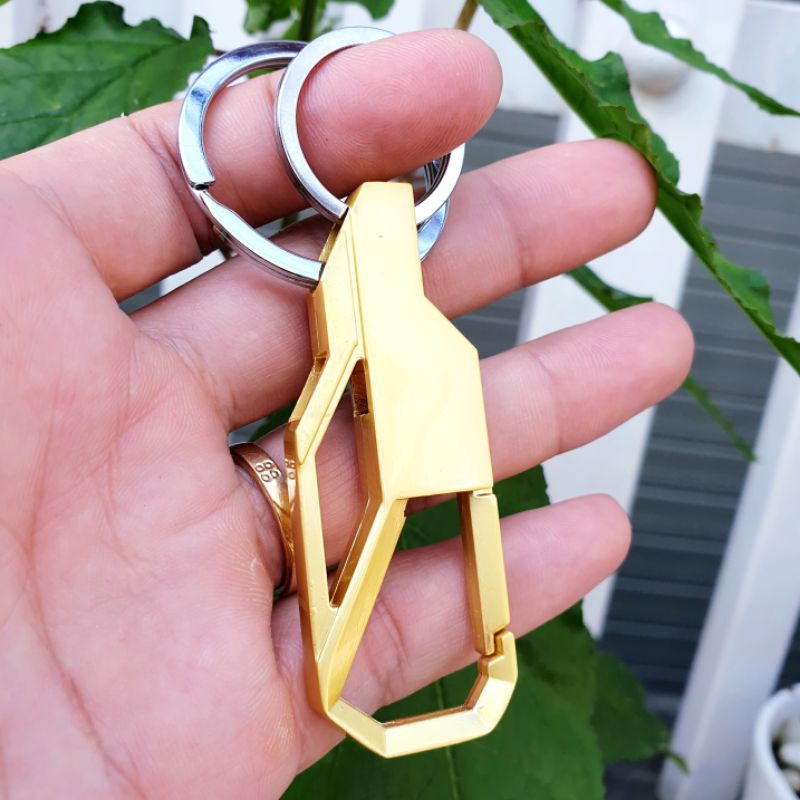 Móc khóa xe máy ô tô đẹp chất liệu inox chốt cài lưng quần thời trang