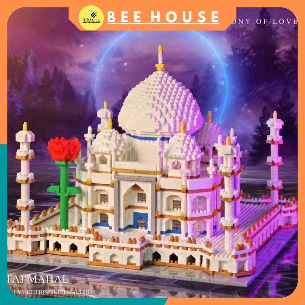 Mô hình cung điện tajmahal lâu đài lắp ghép kiến trúc thế giới đồ chơi decor người lớn xếp hình phong cách diy nanoblock