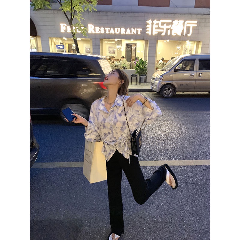 Quần dài ống rộng lưng cao màu sắc ngọt ngào thời trang mùa hè dành cho nữ