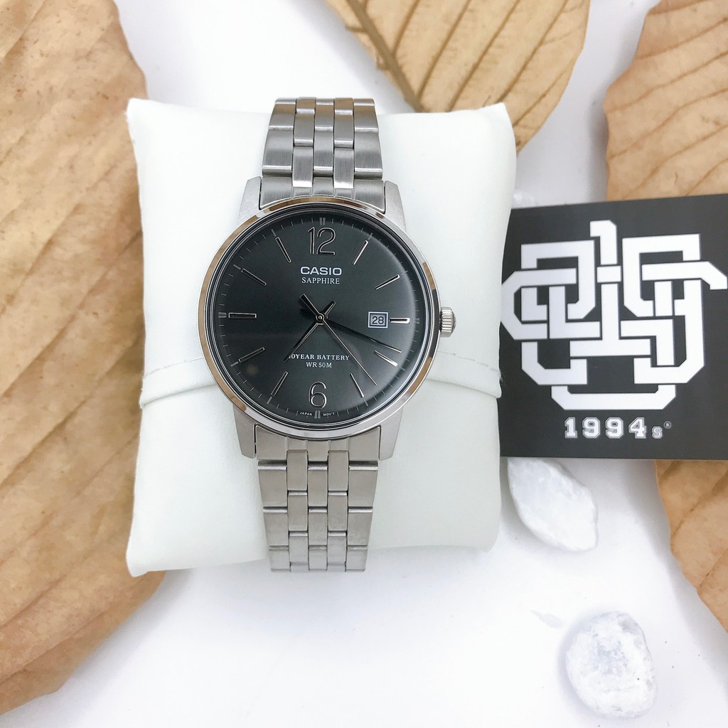 Đồng hồ nam Casio MTS-110 / MTS-110D-1A kính Sapphire chống trầy chính hãng