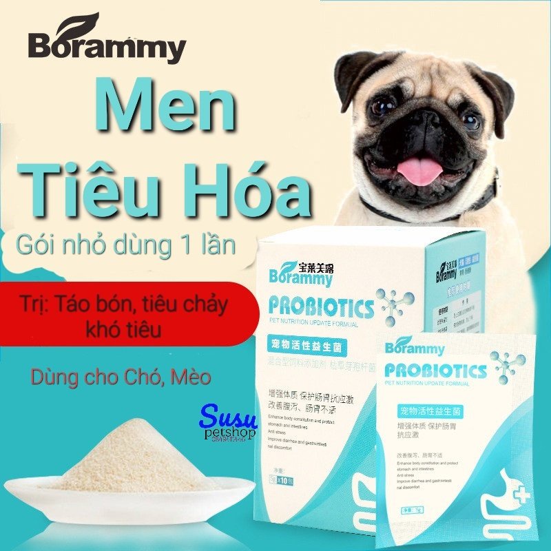 Men vi sinh PRO.BIOTIC cho Chó Mèo tốt tiêu hóa- hãng Borammy (túi 5g)