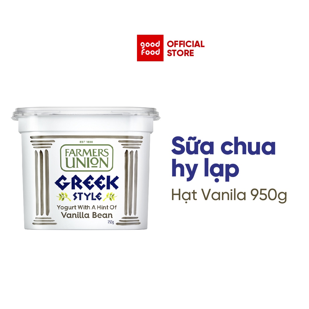 Sữa Chua Hy Lạp Greek Yogurt Farmers Union vị vanilla bean 950g - 1 hũ