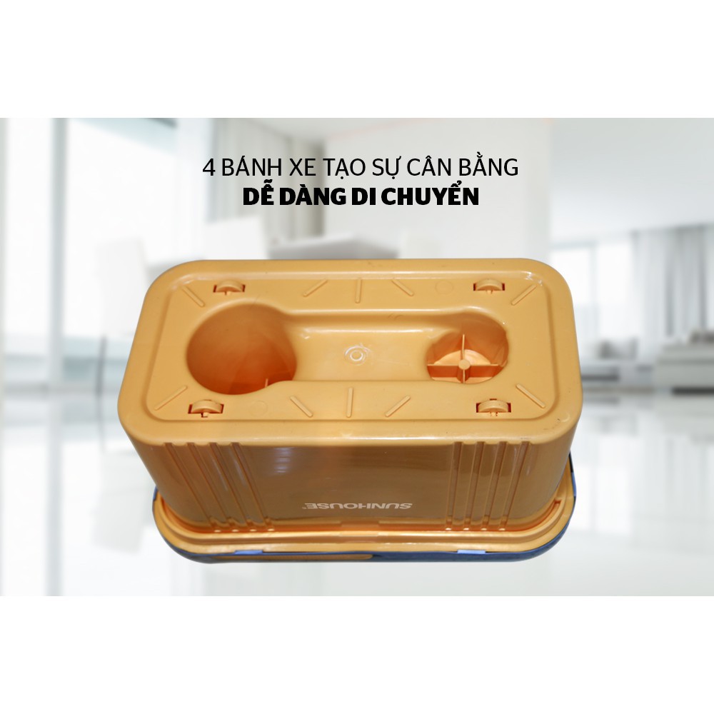 Bộ lau nhà xoay 360 độ SUNHOUSE KS-CL350PO - Bảo hành 6 tháng
