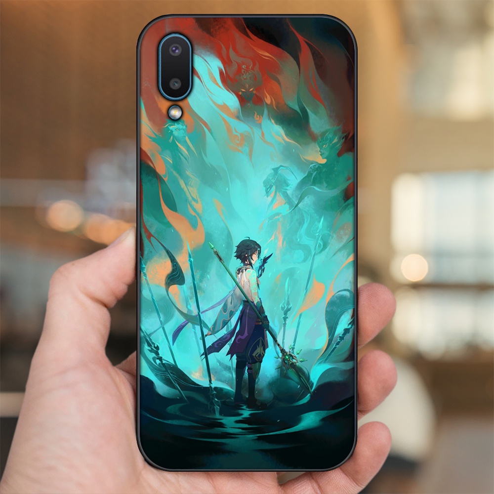 Ốp lưng Samsung A02 viền đen in hình Xiao Genshin Impact