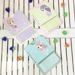 Sổ tay lò xo kết hợp giấy note cute