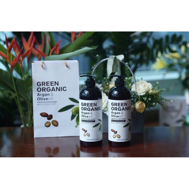 Combo DẦU GỘI -XÃ CAO CẤP GREEN ORGANIC CHÍNH HÃNG