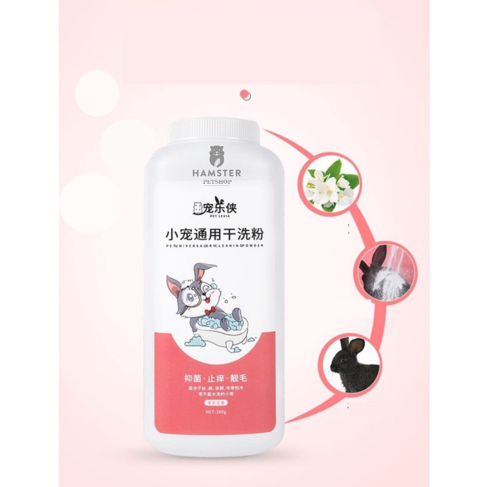 Phấn tắm khô cho thỏ ,Hamster , Bọ , Sóc 260gr