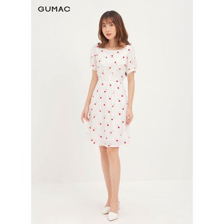 Đầm ôm nữ GUMAC họa tiết hoa basic, đủ màu đủ size DA12165