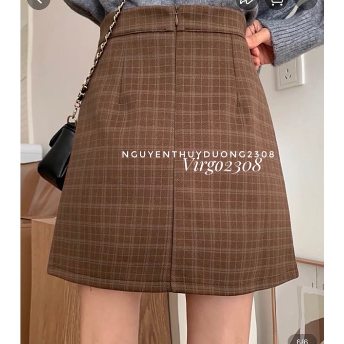 [HÀNG SẴN]CHÂN VÁY DẠ CHỮ A KẺ CARO HÀNG QUẢNG CHÂU | BigBuy360 - bigbuy360.vn