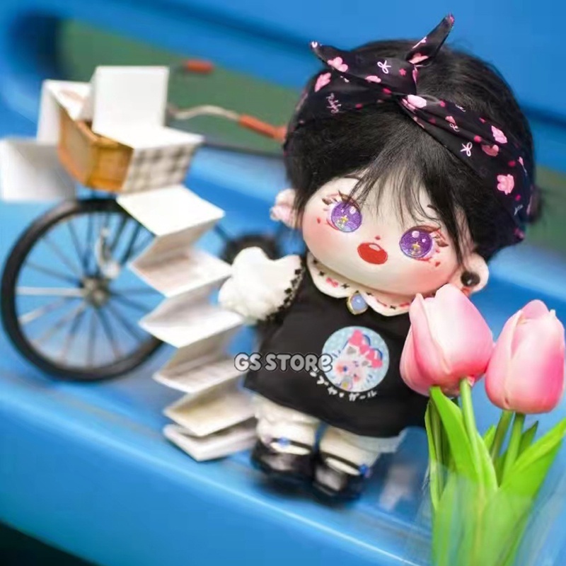 Búp Bê Thần Tượng Jennie Lisa Rose Jisoo Tóc Xoăn Màu Đen Xinh Xắn 20cm