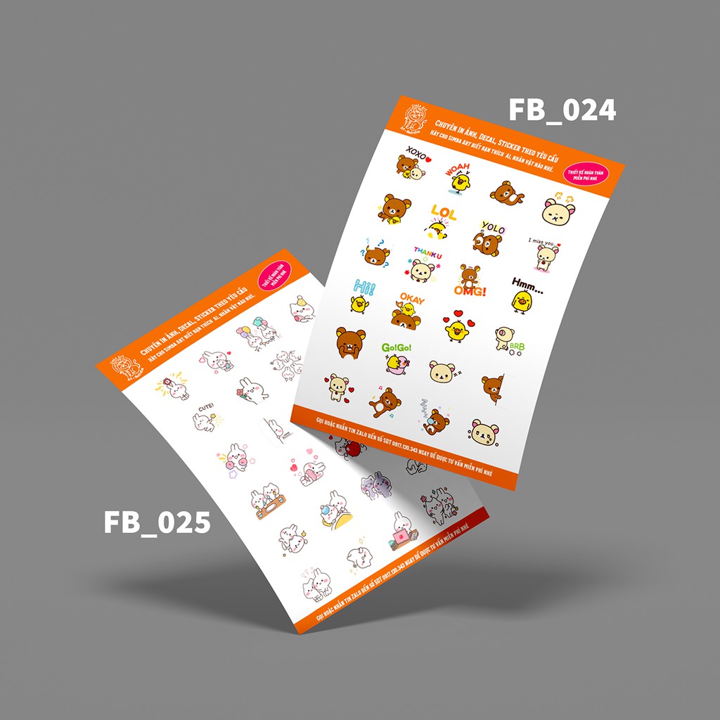 [SIÊU CUTE - 5K] Sticker Nhãn Dán Trang Trí Nhật Ký Kế Hoạch EMOJI FACEBOOK | Nhiều mẫu