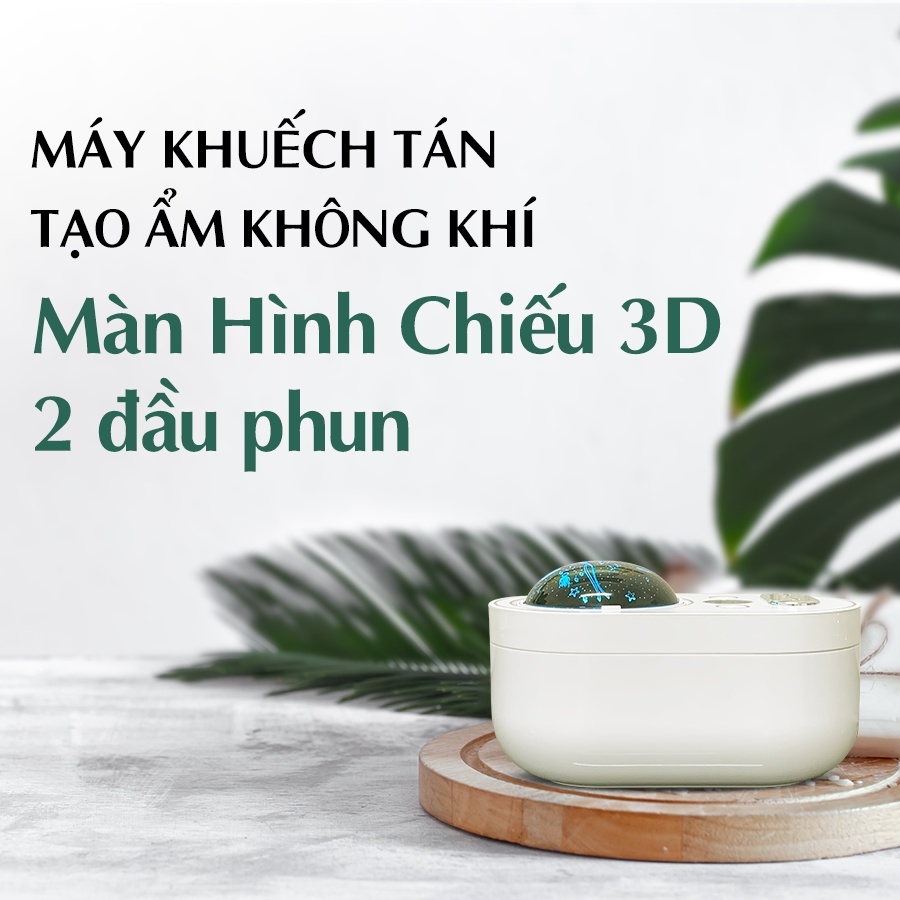 Máy Khuếch tán tạo độ ấm AROMA 3D hai đầu vòi phun