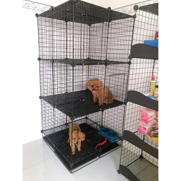 (TẶNG MÓC KHÓA CHUỒNG) COMBO CHUỒNG,LỒNG LƯỚI THÉP GHÉP DÀNH CHO CHÓ MÈO THÚ CƯNG ĐA NĂNG