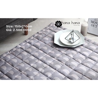 Tấm trải ngủ đa năng Hàn Quốc Premium nano Halfmoon Rug - Dark gray - 150x210cm