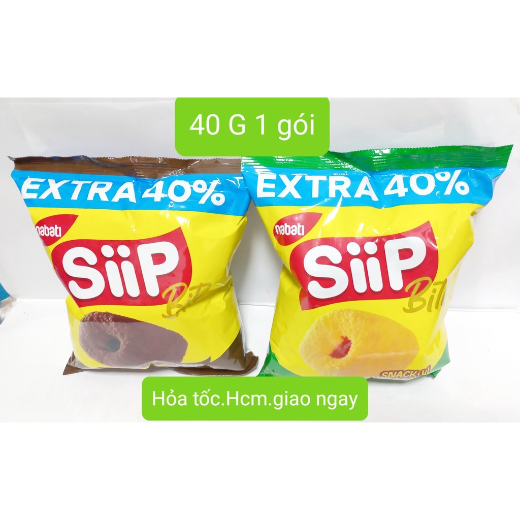 Bánh Nabati Siip 40 g 1 gói 3 vị socola và bắp phô mai