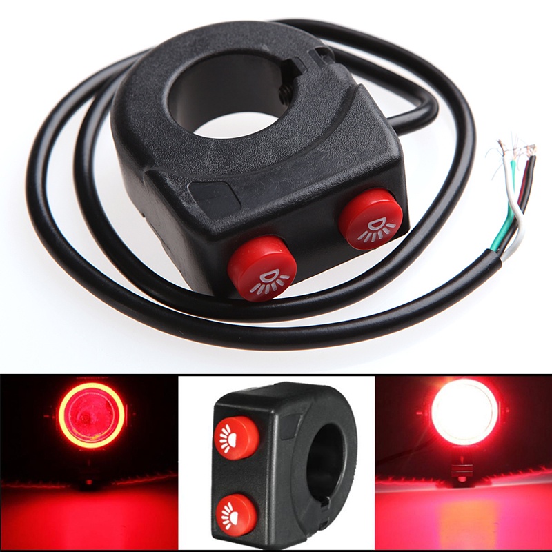 Công Tắc Đèn Pha Xuyên Sương Mù Gắn Tay Lái Xe Máy/Xe Đạp Địa Hình 7/8''