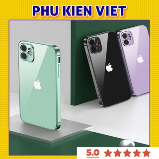 Ốp iphone Vuông Cạnh Mạ Màu Cho 5/5s/6/6plus/6s/6splus/7/7plus/8/8plus/x/xr/xs/11/12/pro/max/plus/promax - Phụ Kiện Việt