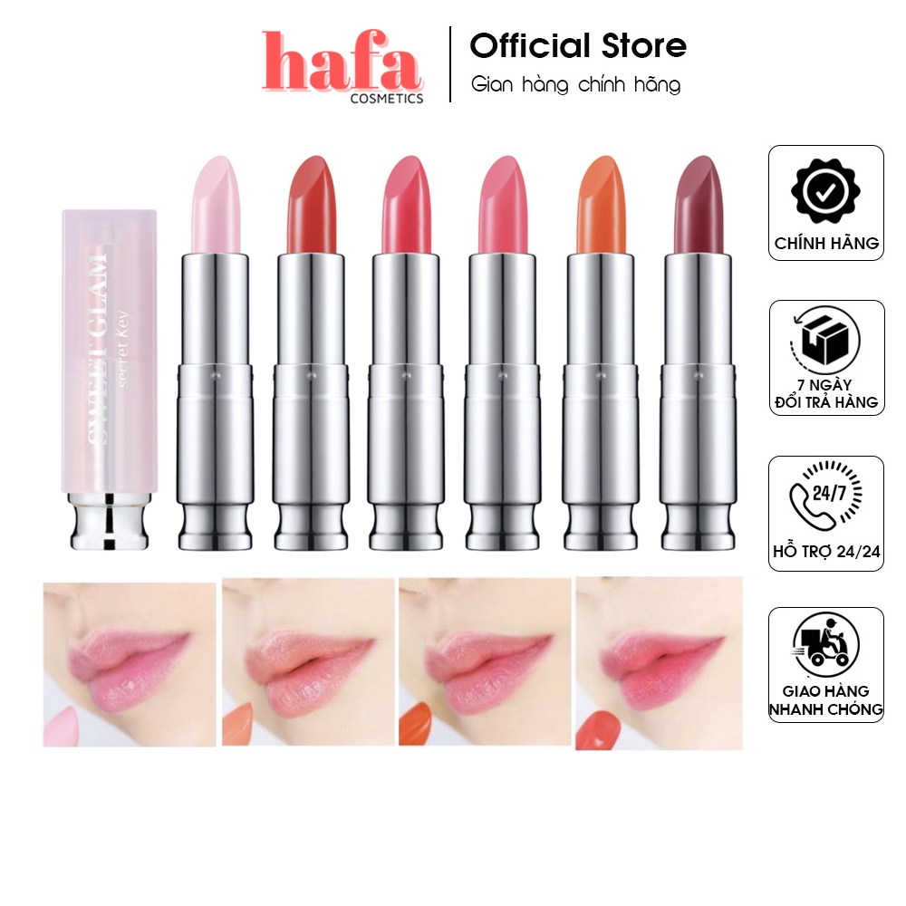 Son dưỡng môi có màu Secret Key Sweet Glam Tint Glow 3.5g _ Secret Key Chính Hãng