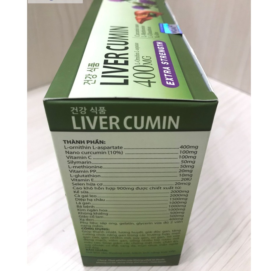 [CHÍNH HÃNG ] LIVER CUMIN - Giải độc GAN, Hạ men Gan - hỘP 10 VỈ