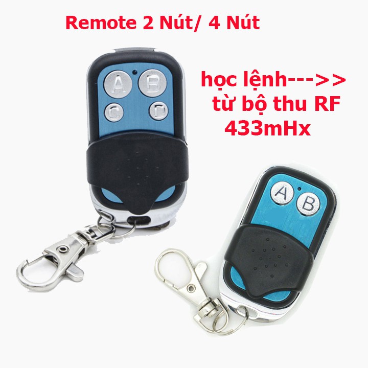 Remote Điều Khiển Từ Xa 2 nút và 4 Nút RF 433Mhz