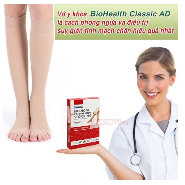 [Chính Hãng]Vớ Suy Giãn Tĩnh Mạch(Tất Y Khoa) Biohealth Medical Compression Stocking Class