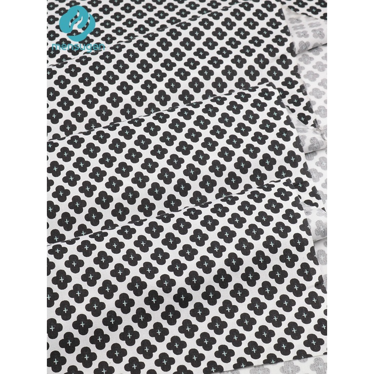Vải cotton 160cm / 60 '' Màu Trắng Đen Cho Bé