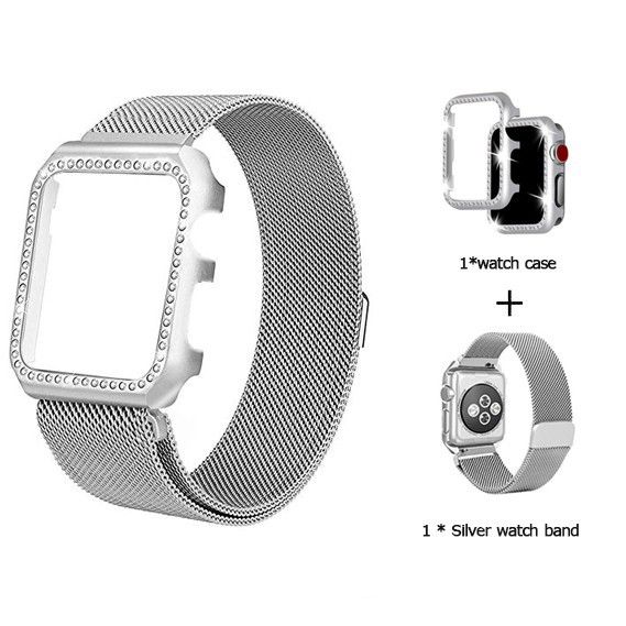 For Apple Watch series 6 SE 44mm/40mm Stainless steel wrist band for Apple Watch 38mm/42mm Series 6/SE5/4/3/2/1.