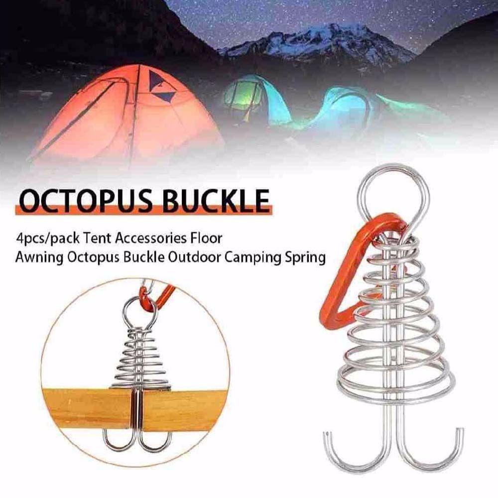 Set 10 / 10 Móc Khóa Bạch Tuộc Bằng Thép Không Gỉ Tiện Dụng