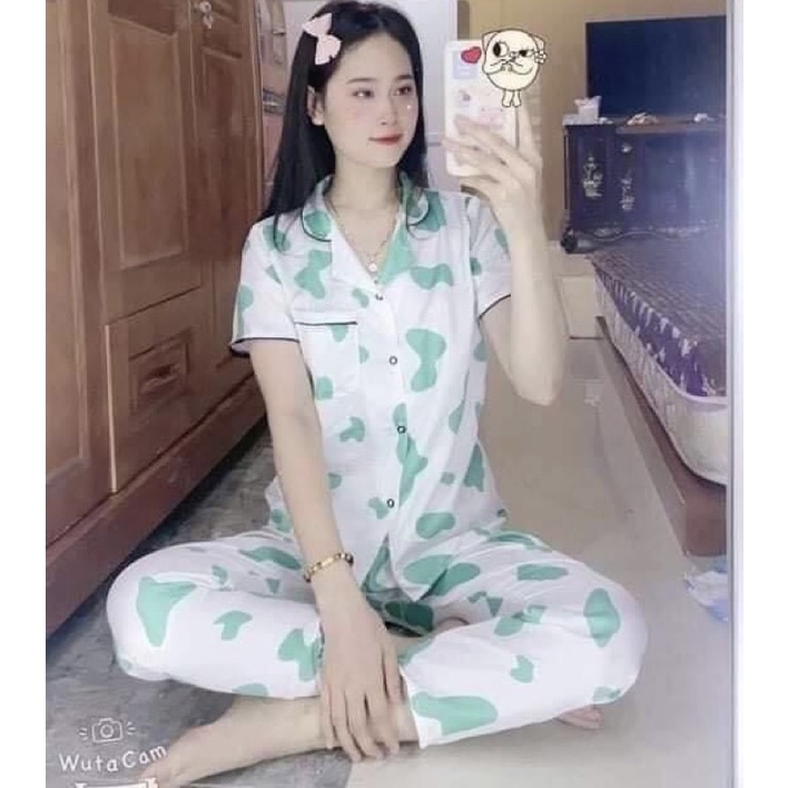 [Kate] Bộ pijama tay ngắn quần dài kate Size<60kg